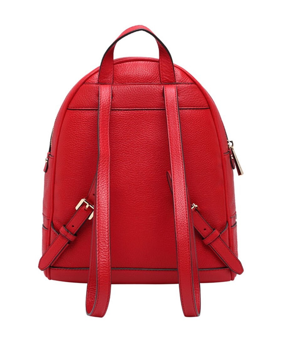 Michael Kors Logo Zipper Backpack In Red