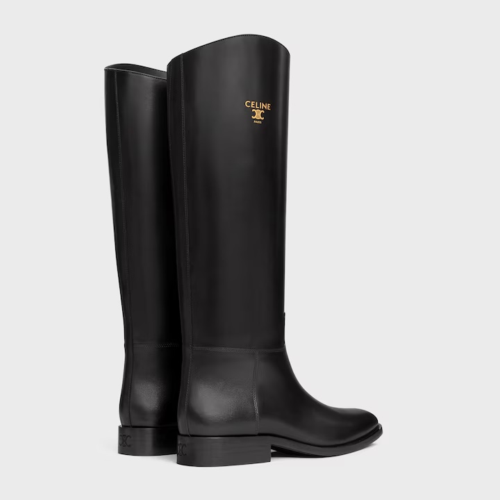 Celine Anais Riding Boot In Calfskin In Black
