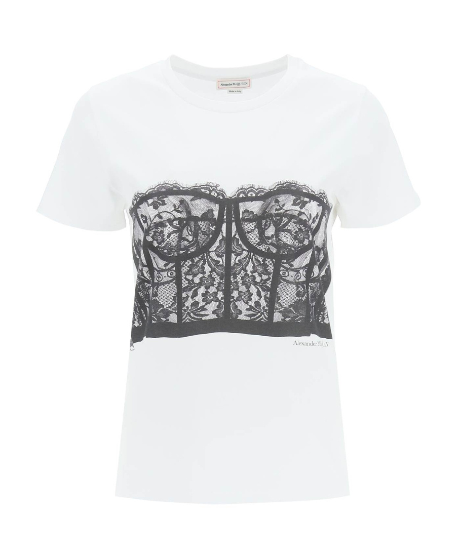 Alexander Mcqueen T-shirt Alexander Mc Queen Clothing Black In White