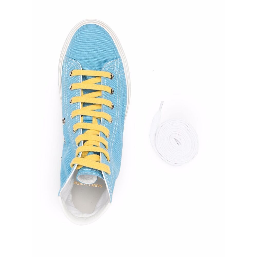 Saint Laurent Malibu Mid-top Sneakers In Blue