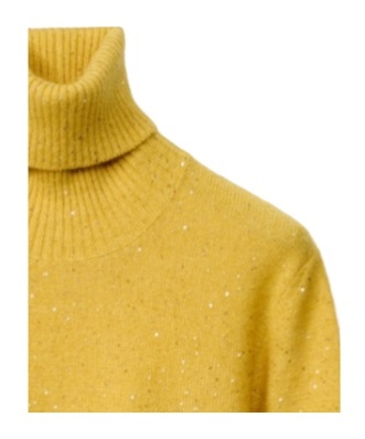 Fabiana Filippi Sweater With Micro Sequins In Yellow