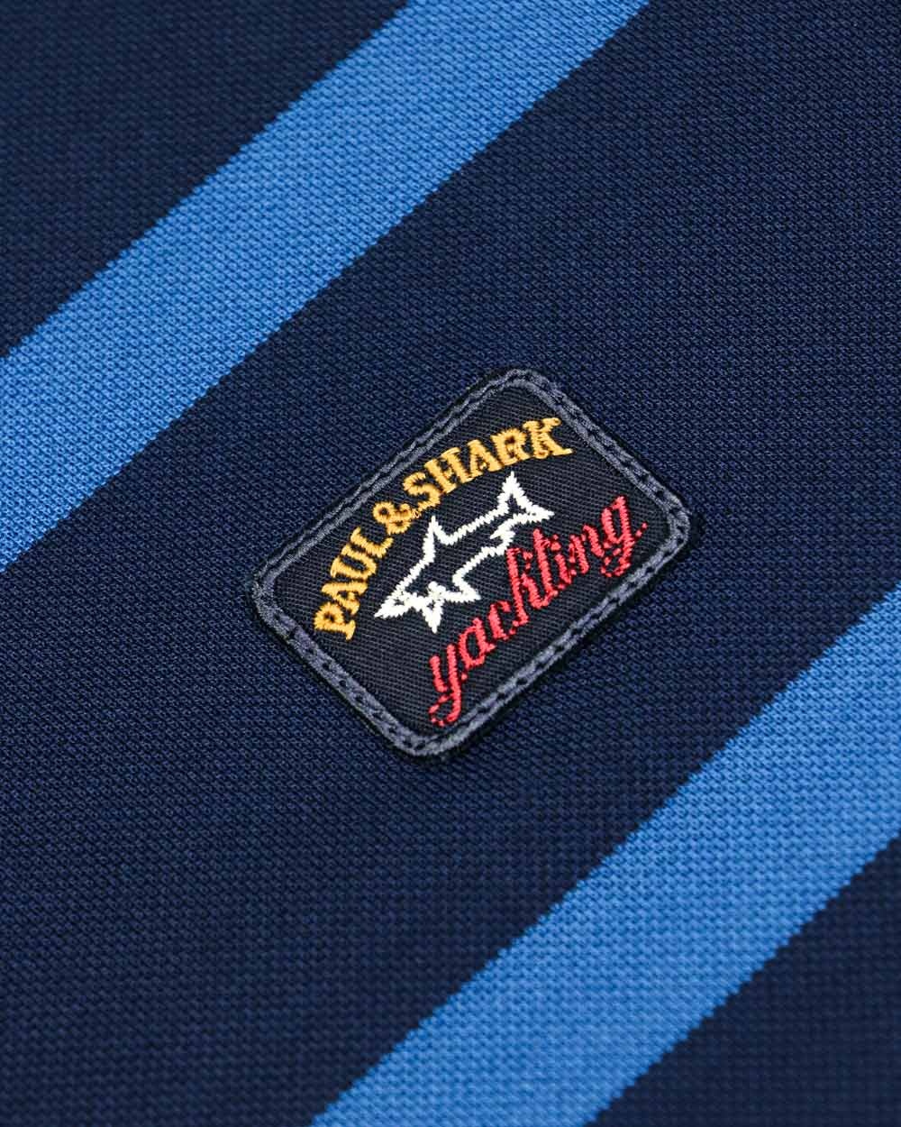 PAUL & SHARK STRIPED LOGO POLO SHIRT 