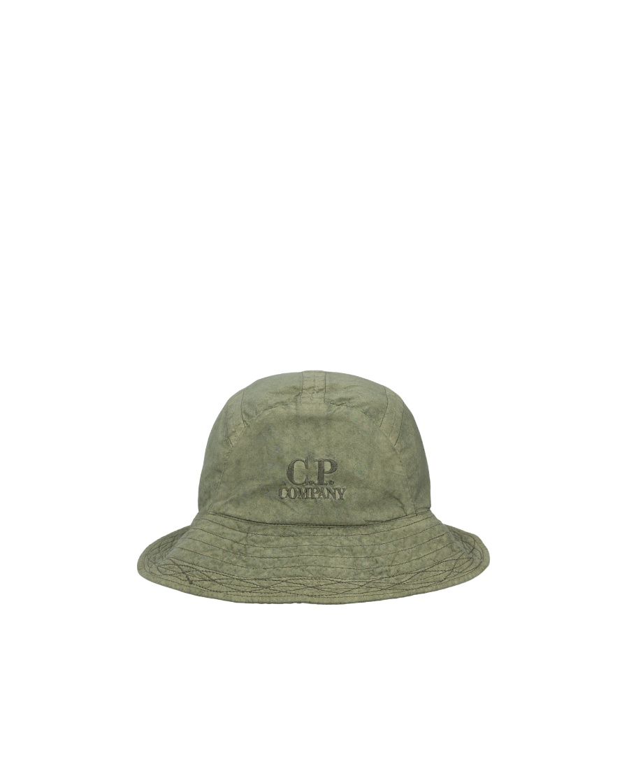 C.p. Company Logo-embroidered Cotton Bucket Hat In Green