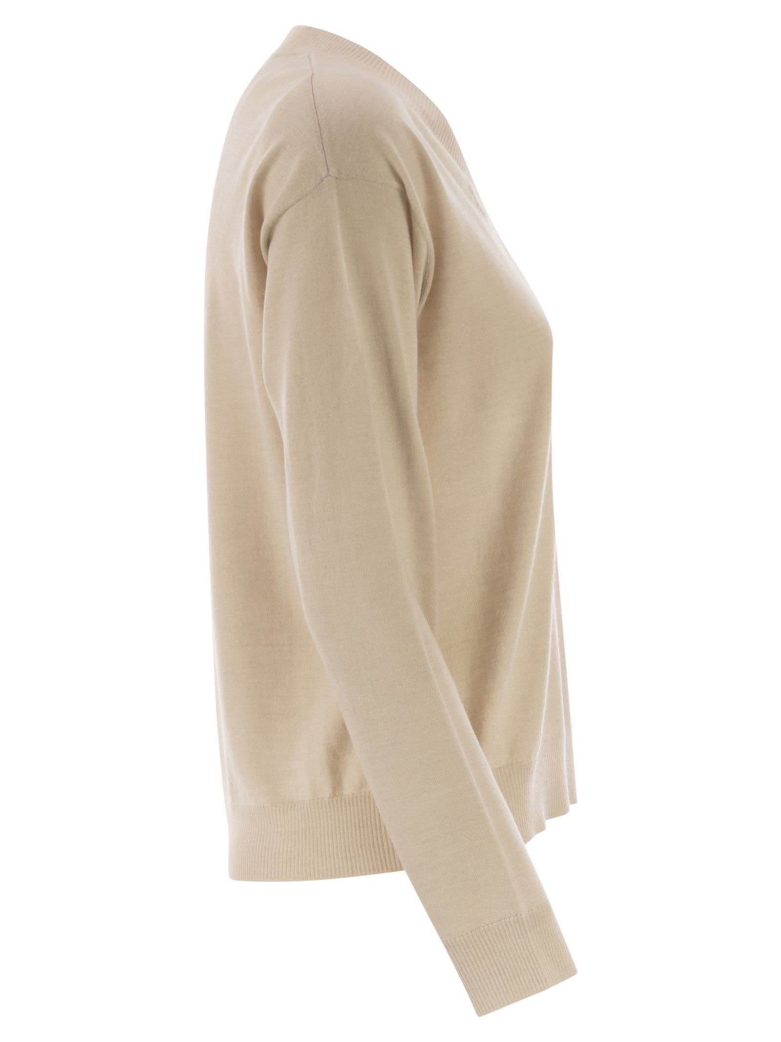 Weekend Max Mara V-neck Sweater In Neutral