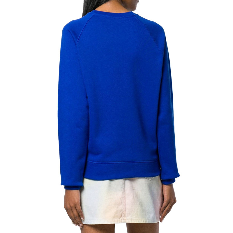 Msgm Printed Logo Sweater In Blue