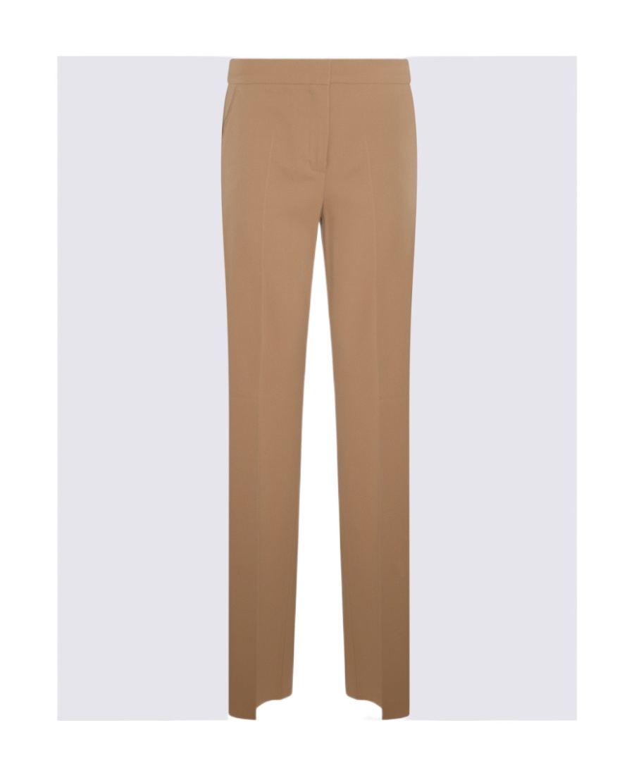 Max Mara Camel Virgin Wool Fianco Pants In Brown