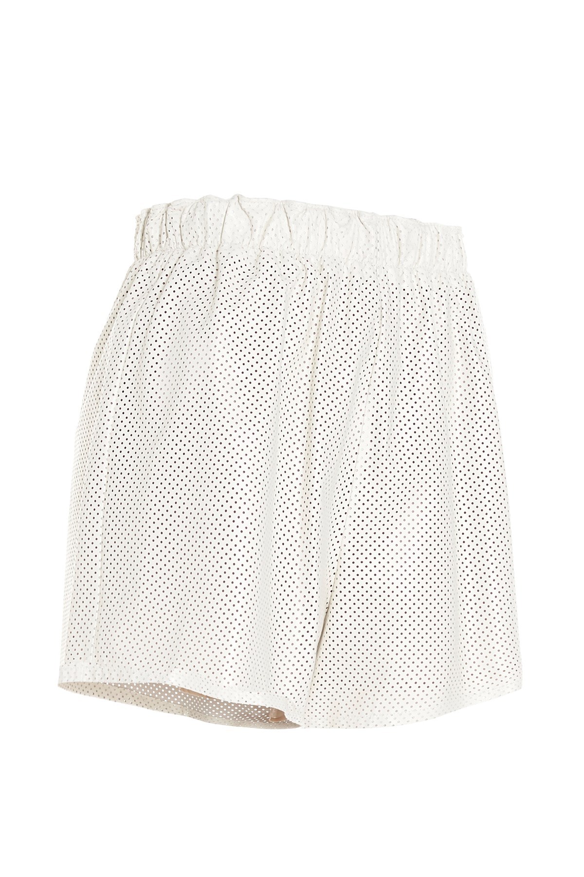 Prada High-waisted Logo-plaque Shorts In White