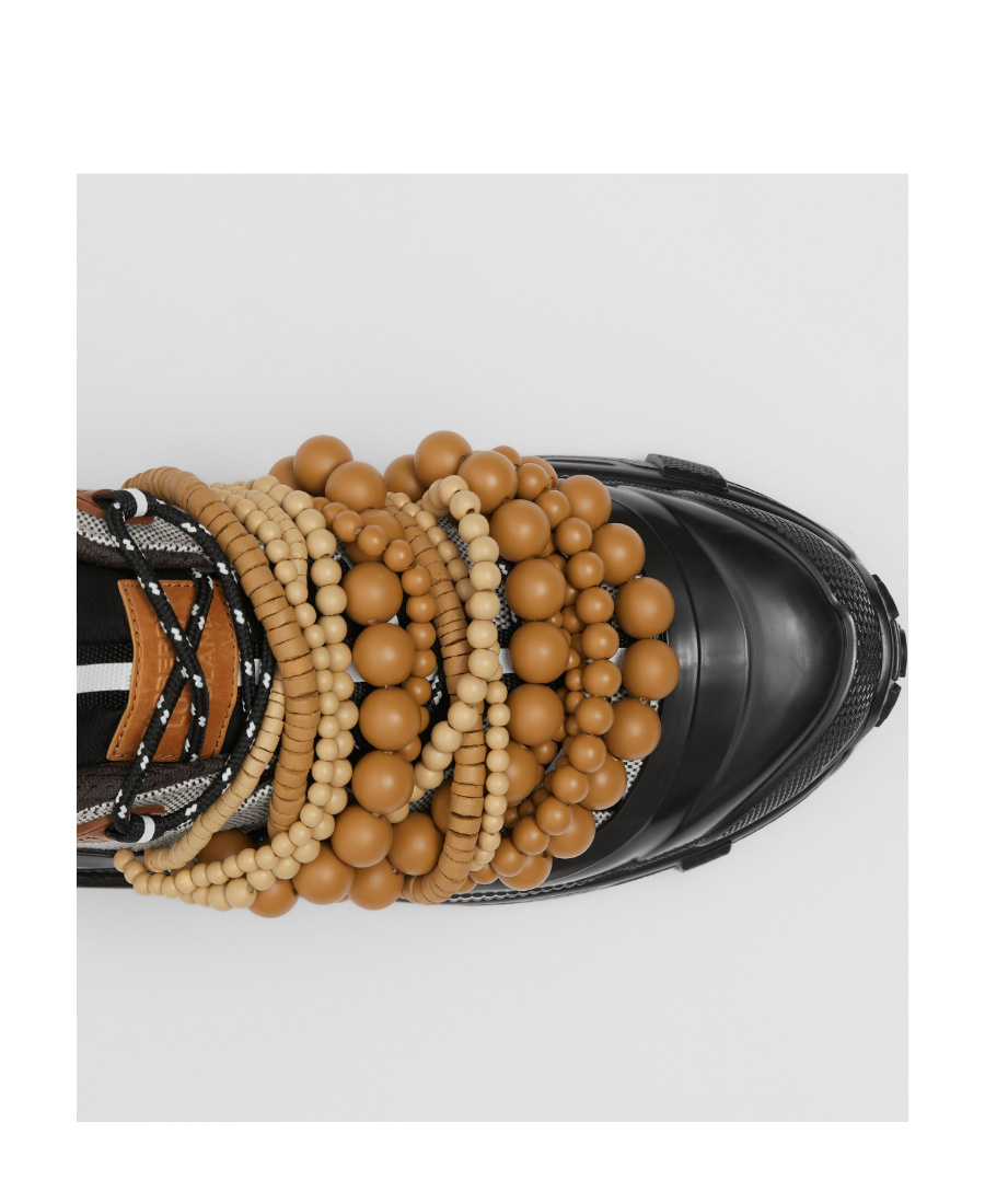 Burberry Arthur Bead-embellished Low-top Sneakers In Black