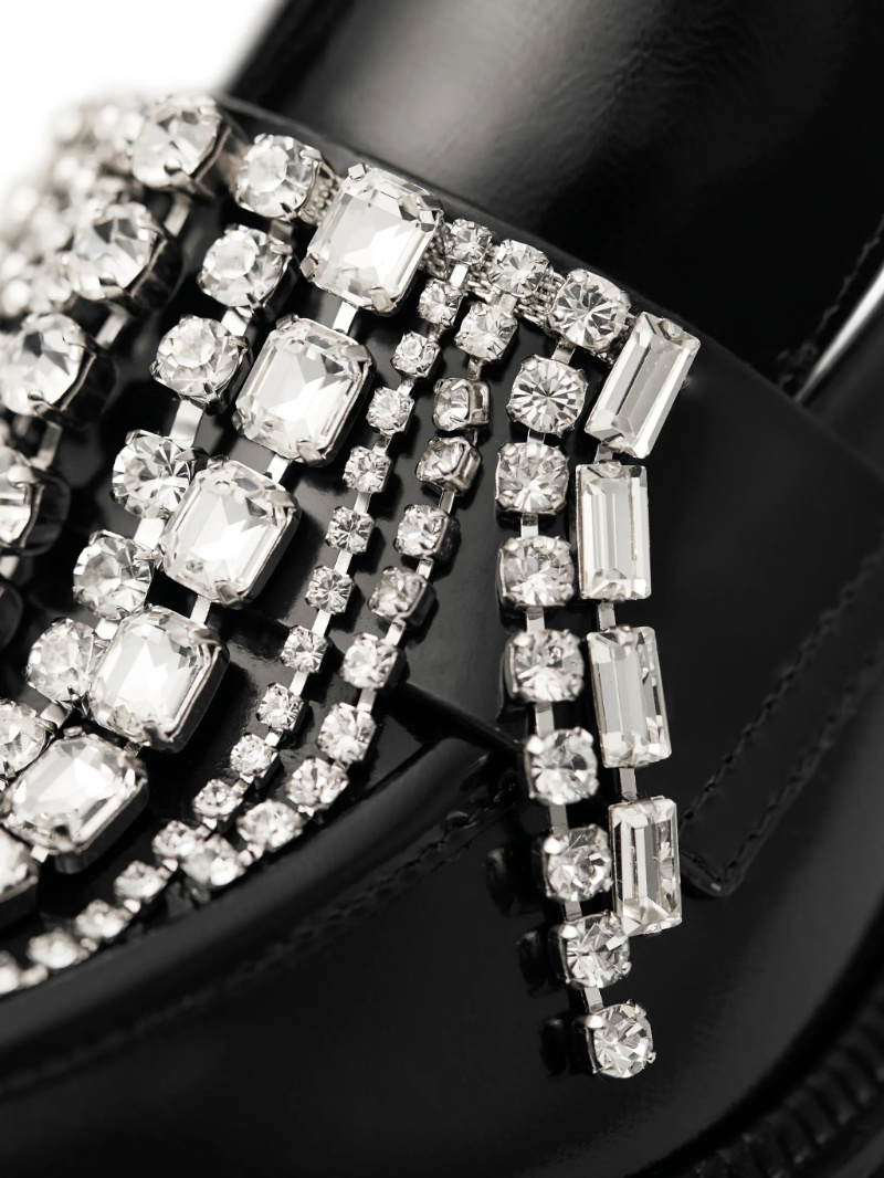 Jimmy Choo 50mm Tylor Crystal-embellished Loafer Pumps In Black