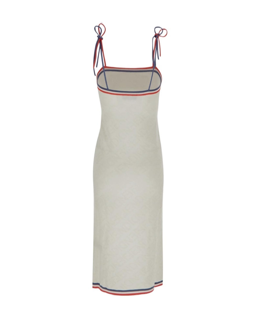 Fendi Woman Ivory Viscose Blend Dress In White