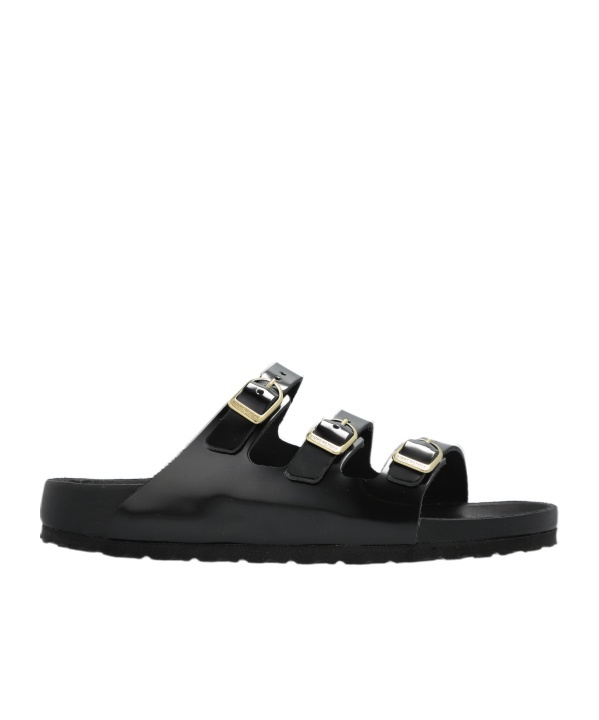 Shop Birkenstock Florida Three-buckle Slide Sandals In Black
