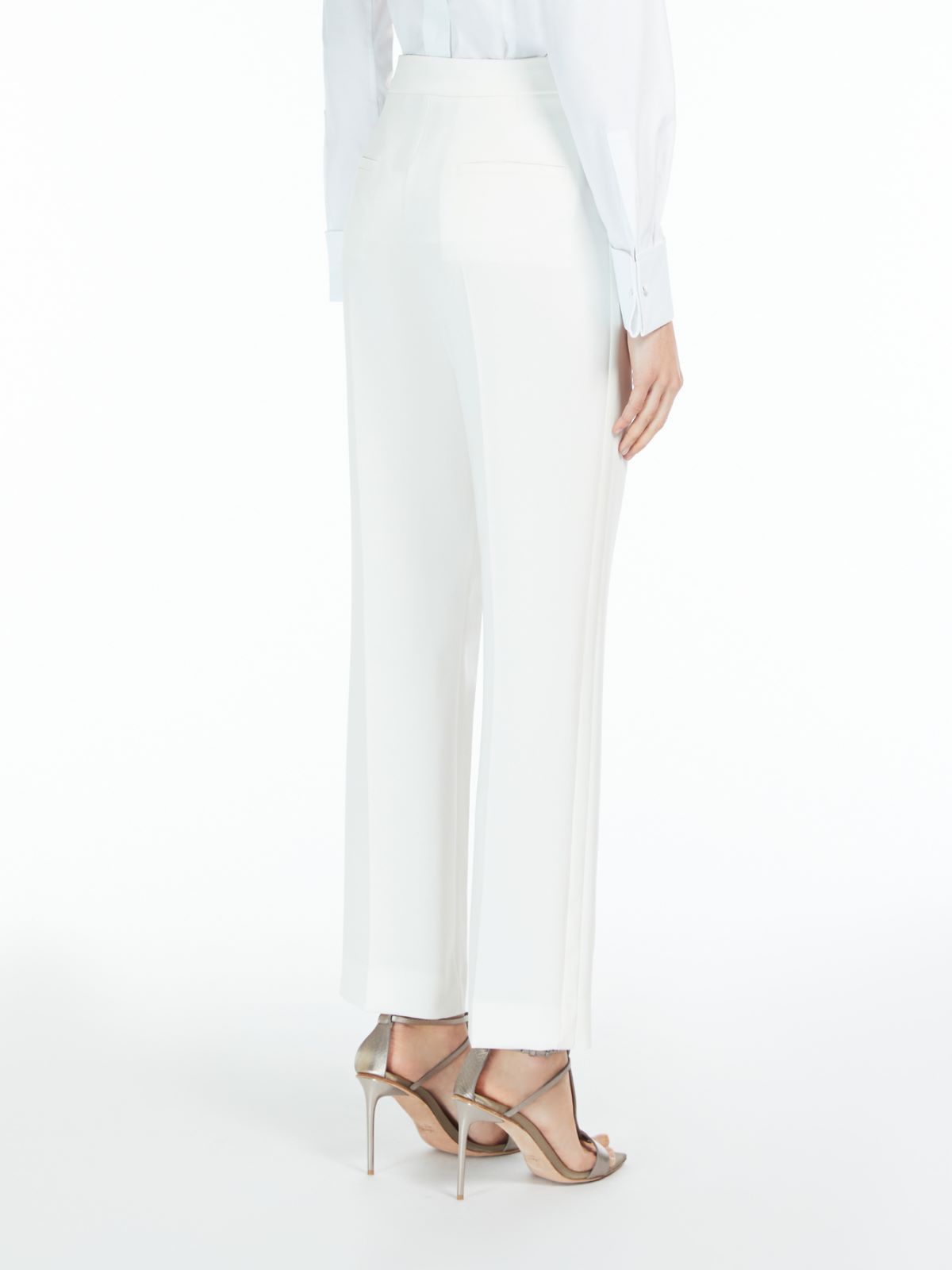 Max Mara High-waisted Casual Pants In White