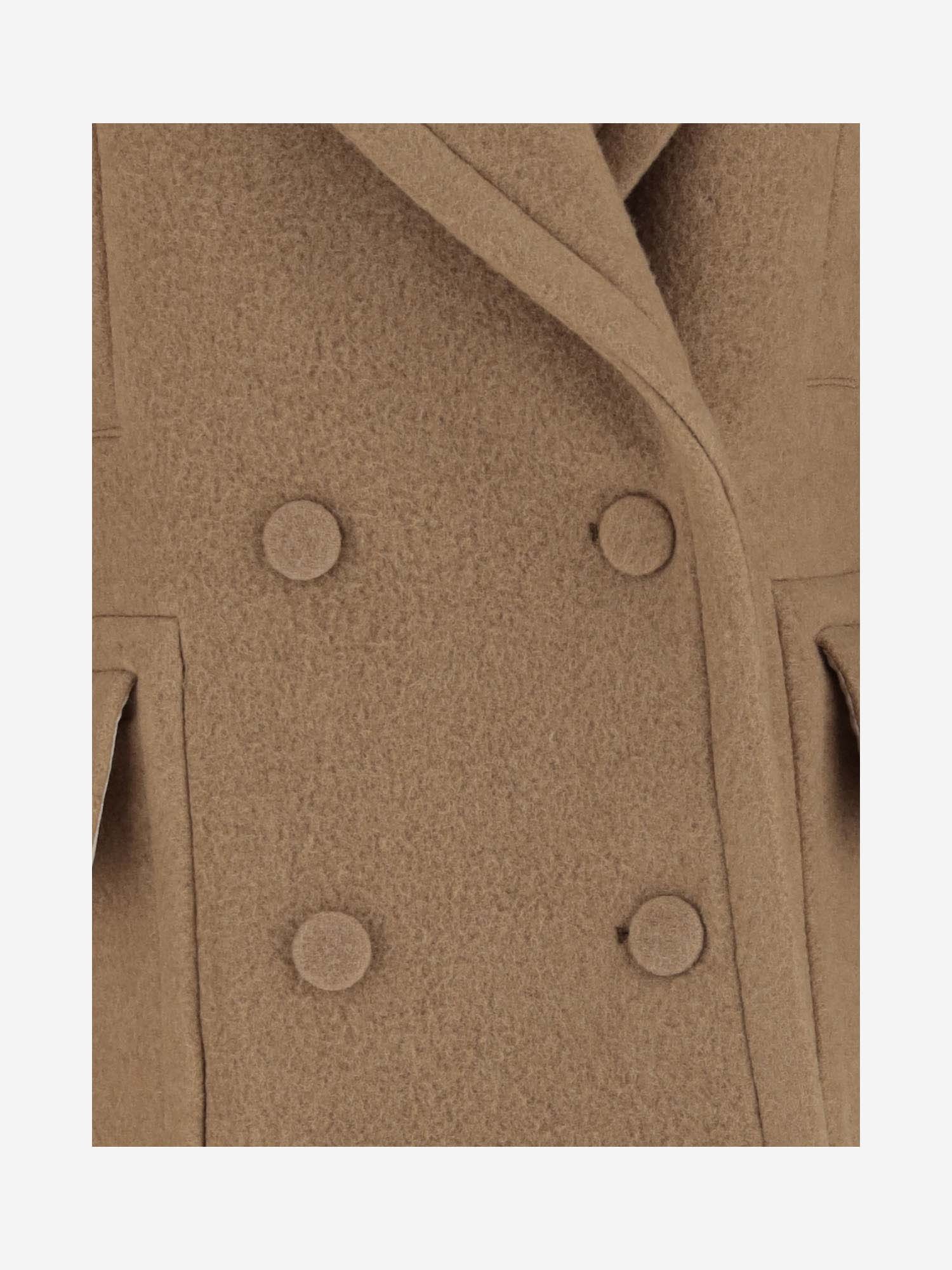 Dries Van Noten Double-breasted Wool Coat In Brown