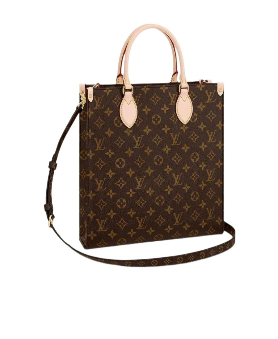 Pre-owned Louis Vuitton Medium Sac Plat Handbag In Brown