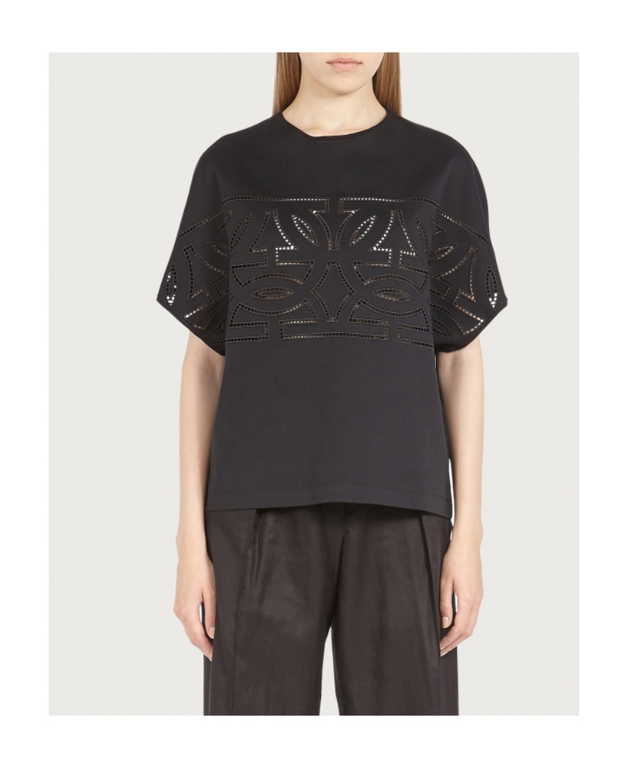 Ferragamo Logo Short-sleeved T-shirt In Black