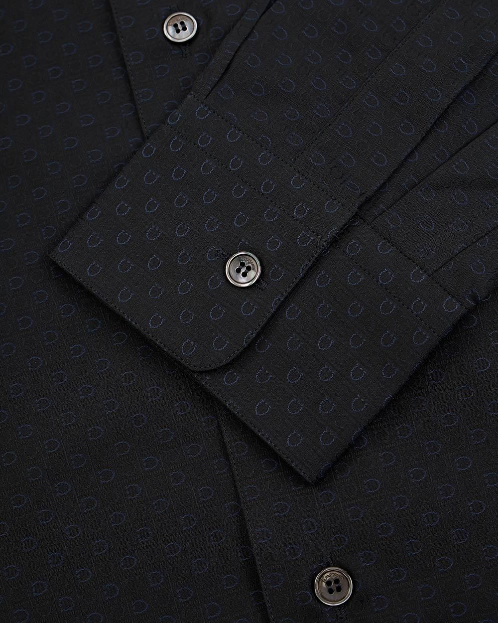 Ferragamo Long-sleeved Shirt In Black