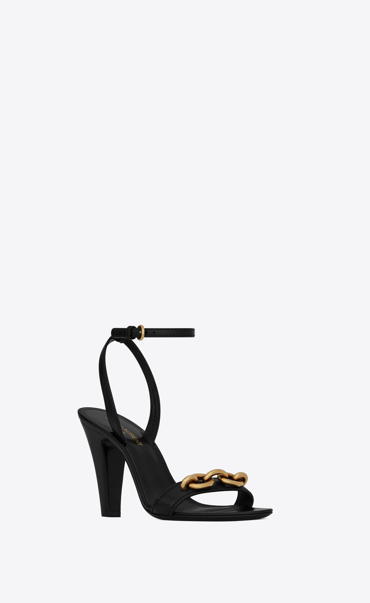 Saint Laurent Le Maillon 95mm Sandals In Black