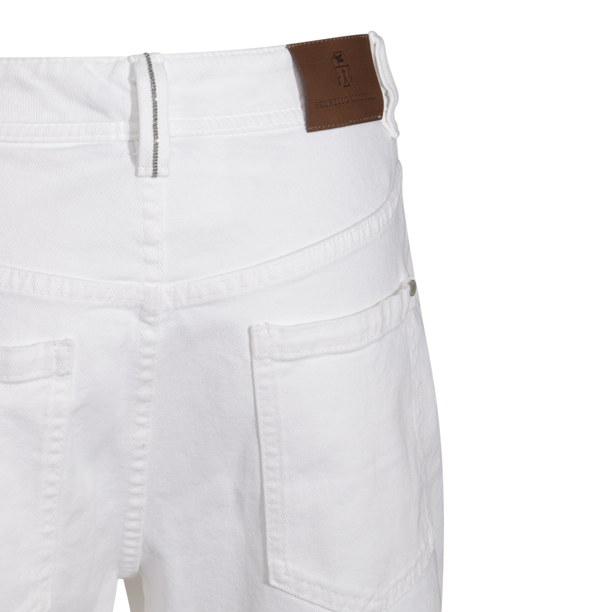 Brunello Cucinelli Belt-loop Jeans In White
