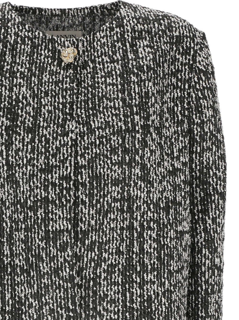 Lanvin Tweed Jacket In White