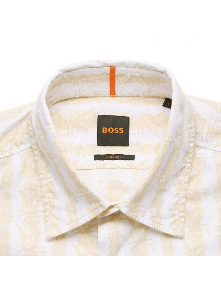 Hugo Boss Orange Series Short-sleeved Shirts In White