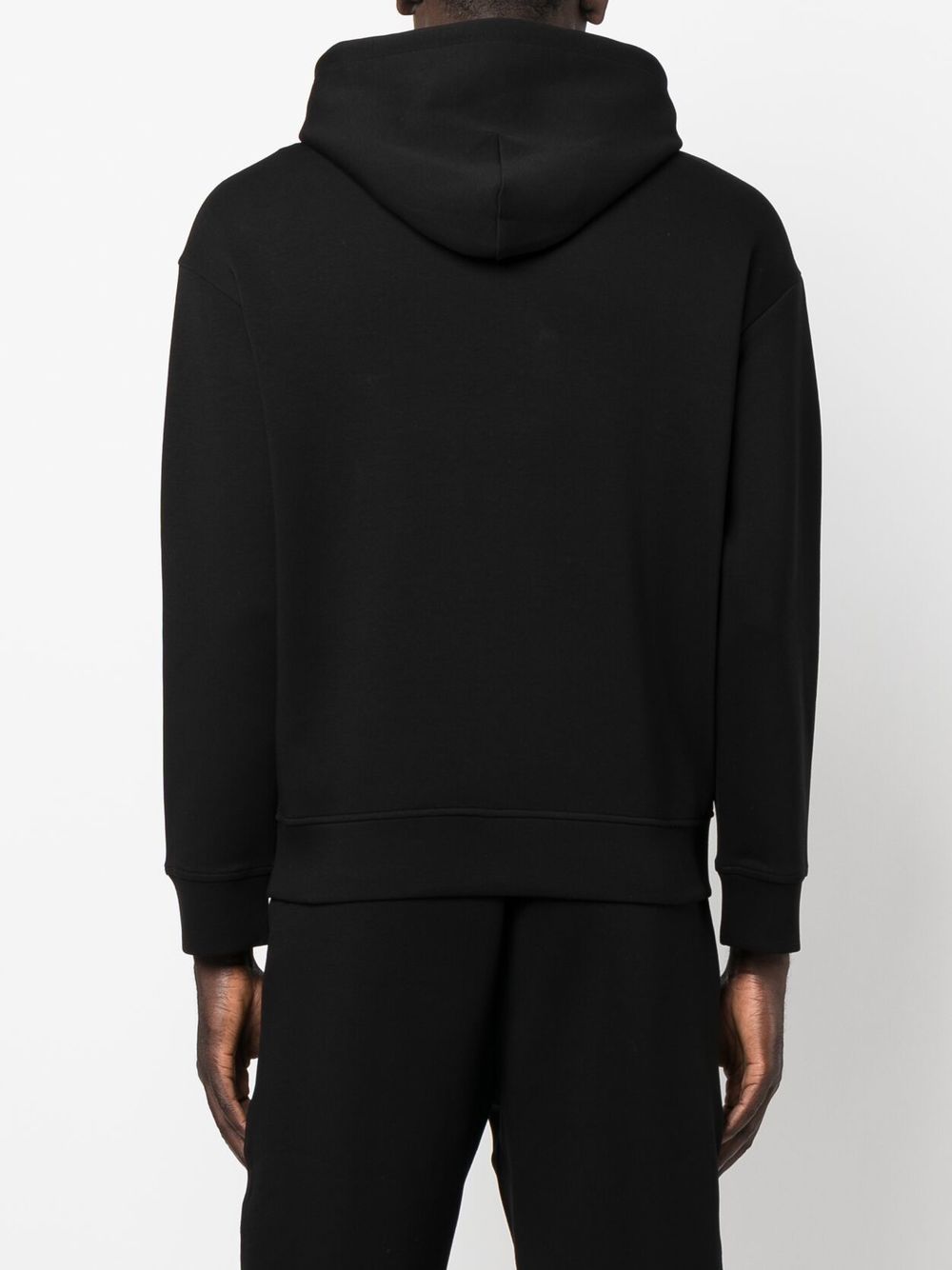 Emporio Armani Long Sleeve Hoodie In Black