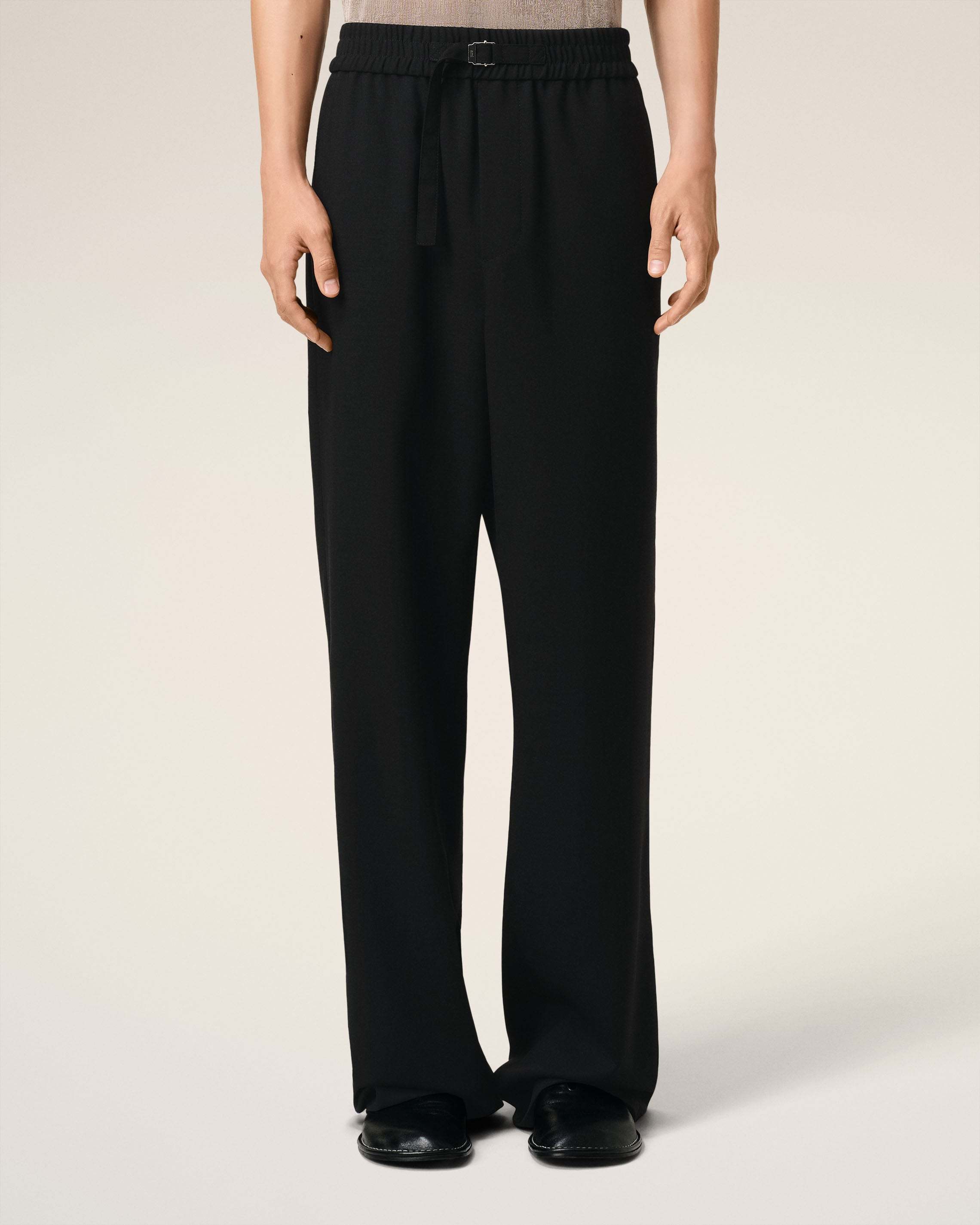 AMI ALEXANDRE MATTIUSSI AMI STRAIGHT FIT ELASTICATED TROUSERS 