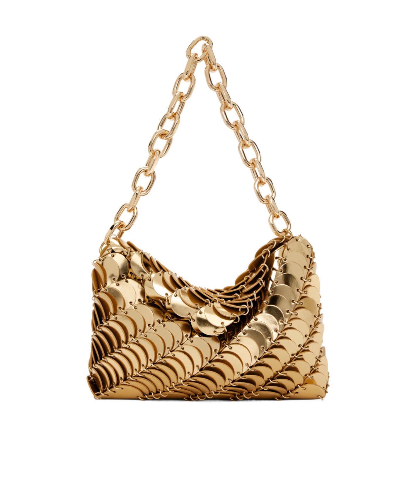 Shop Rabanne Chainmail Shoulder Bag In Brown