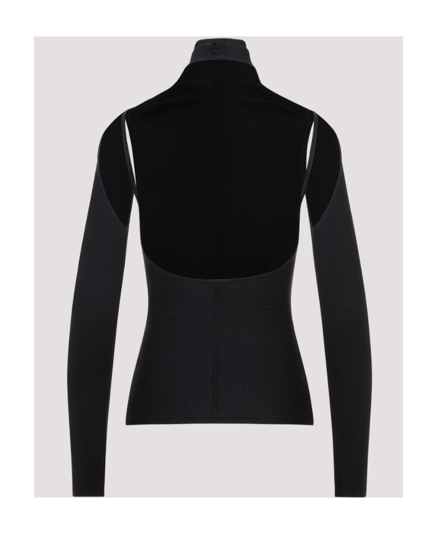 Khaite The Marlowe Open-back Blouse In Black