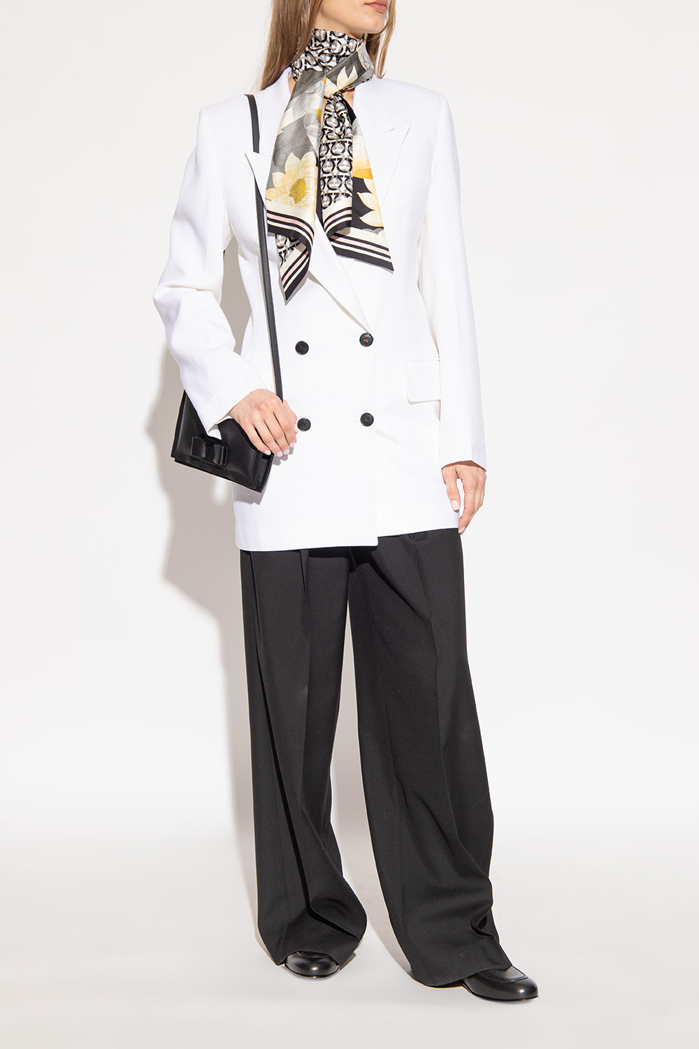 Ferragamo Women's Moccasin Mule Gancini In Black