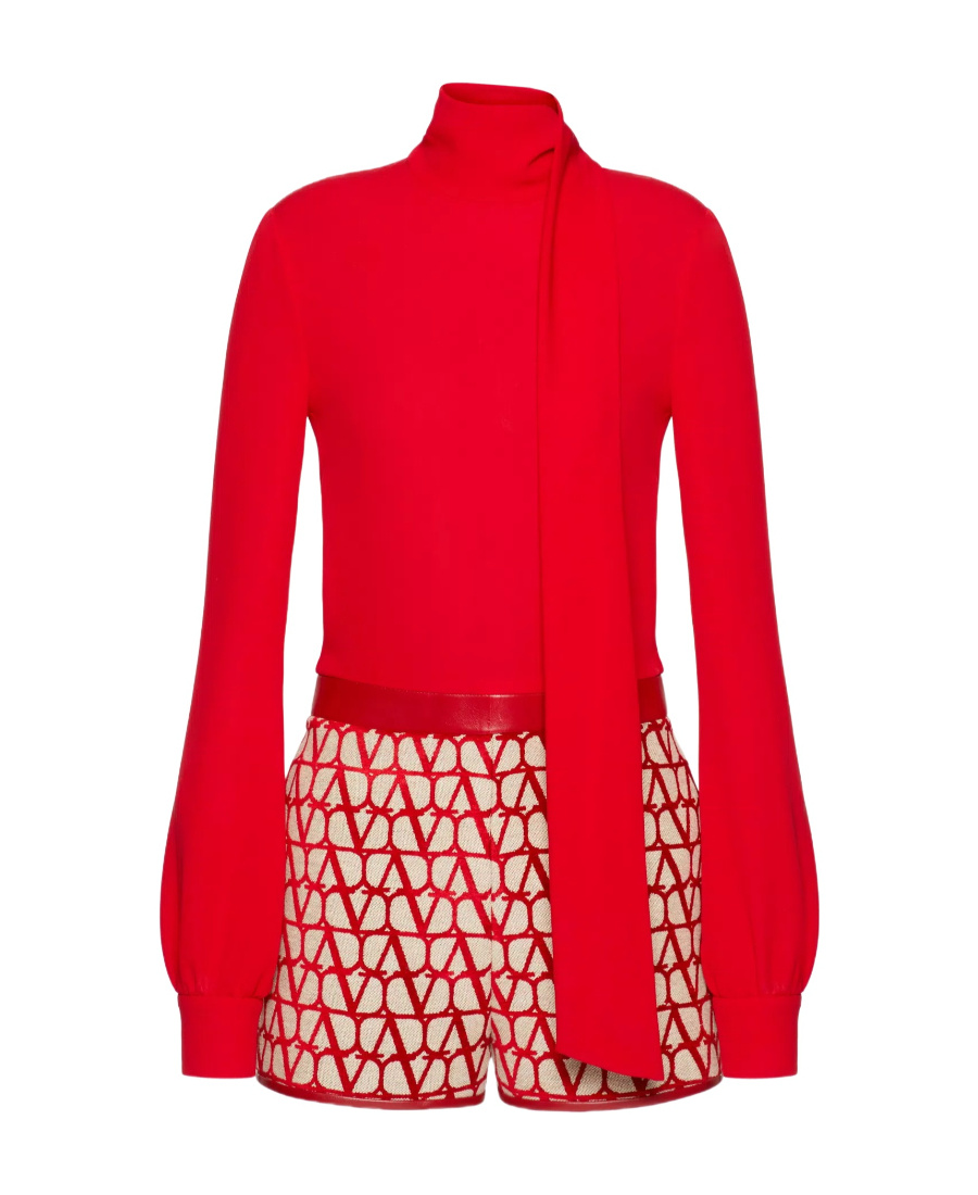 Valentino Toile Iconographe Light Playsuit In Red