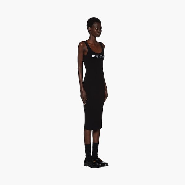 Miu Miu Viscose Dress In Black