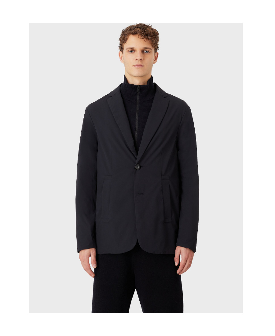EMPORIO ARMANI TWO FAKE STANDING COLLAR CASUAL COTTON SUITS