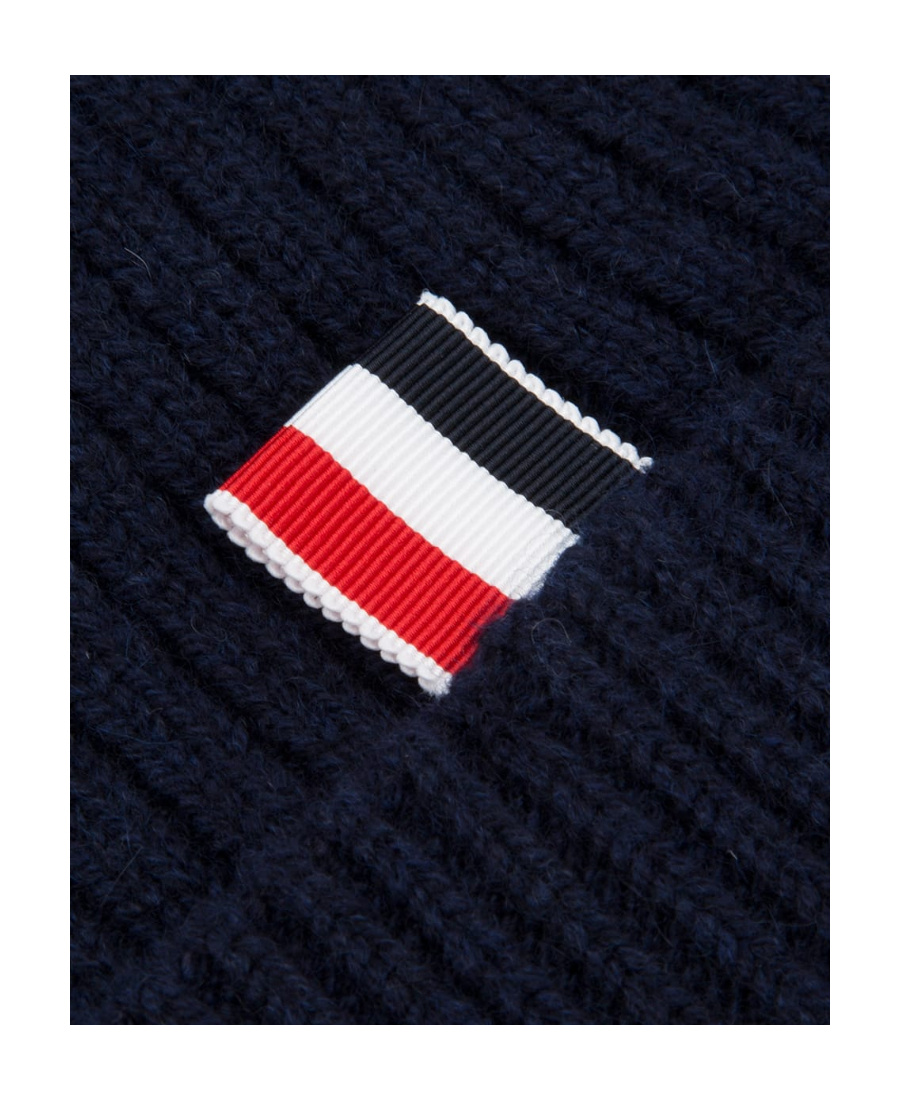 Thom Browne 4-bar Stripe Cashmere Beanie In Black