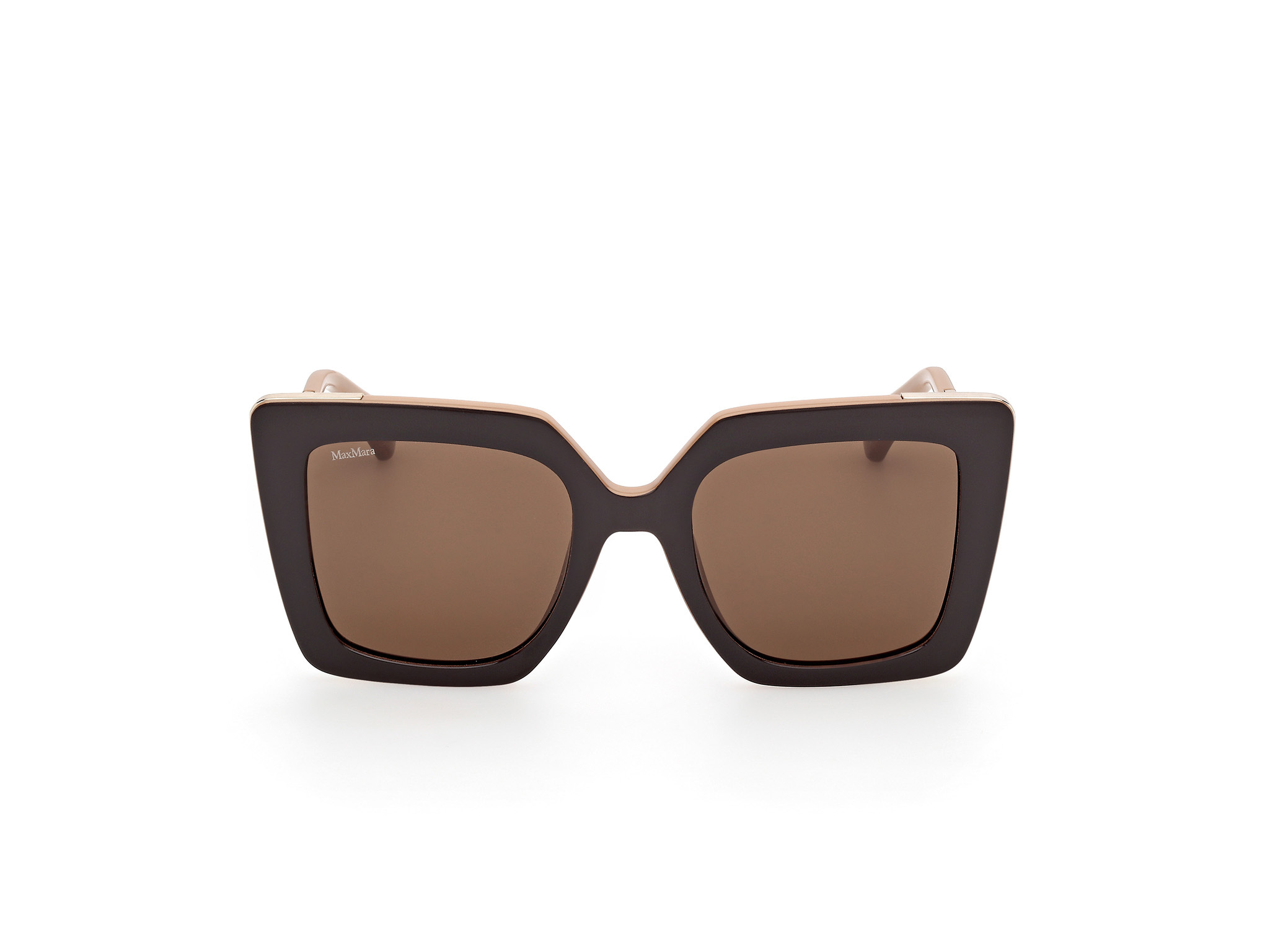 Max Mara Logo Sunglasses In Brown