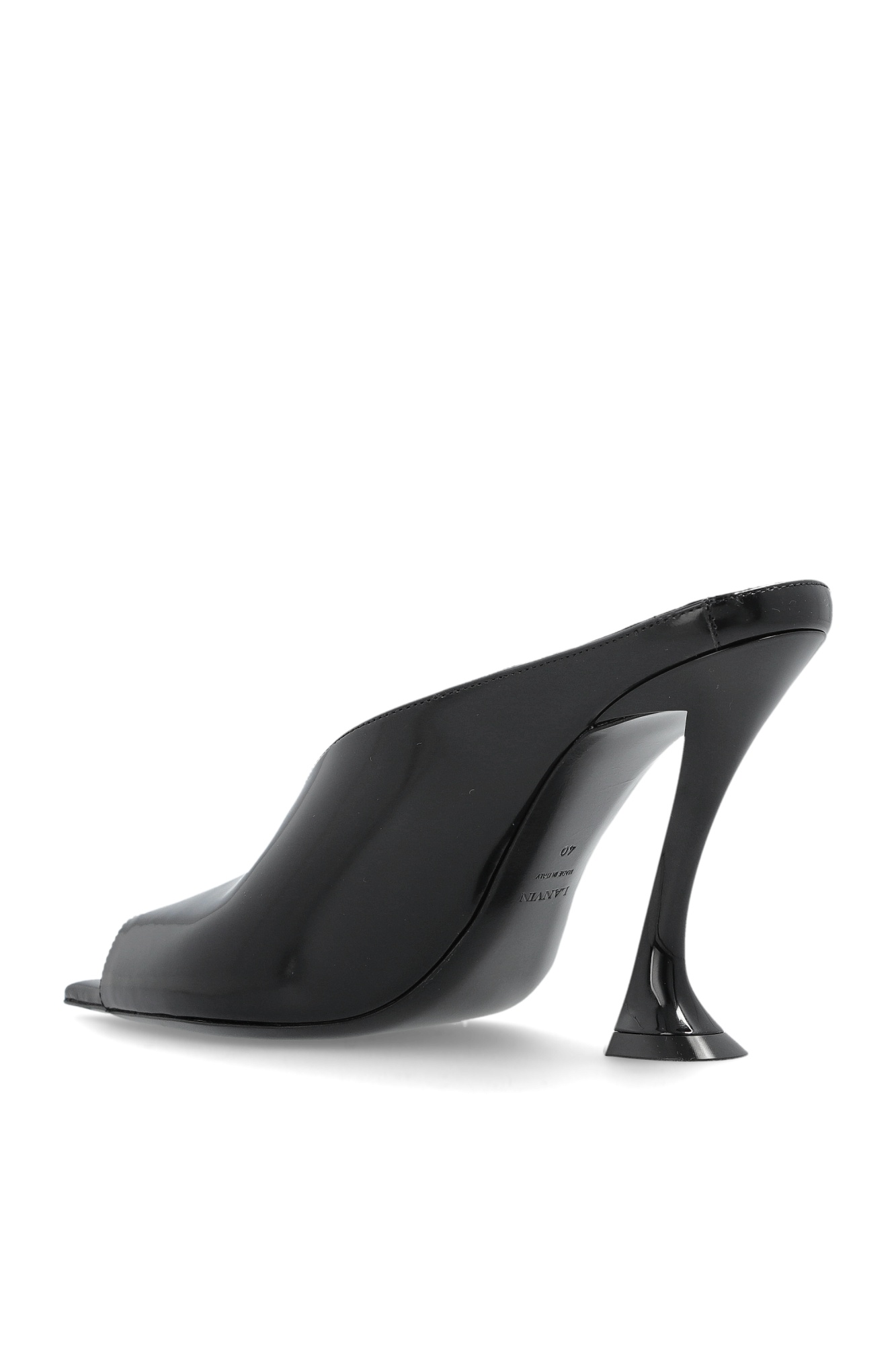 Lanvin Midnight Step Sculpted-heel Sandals In Black