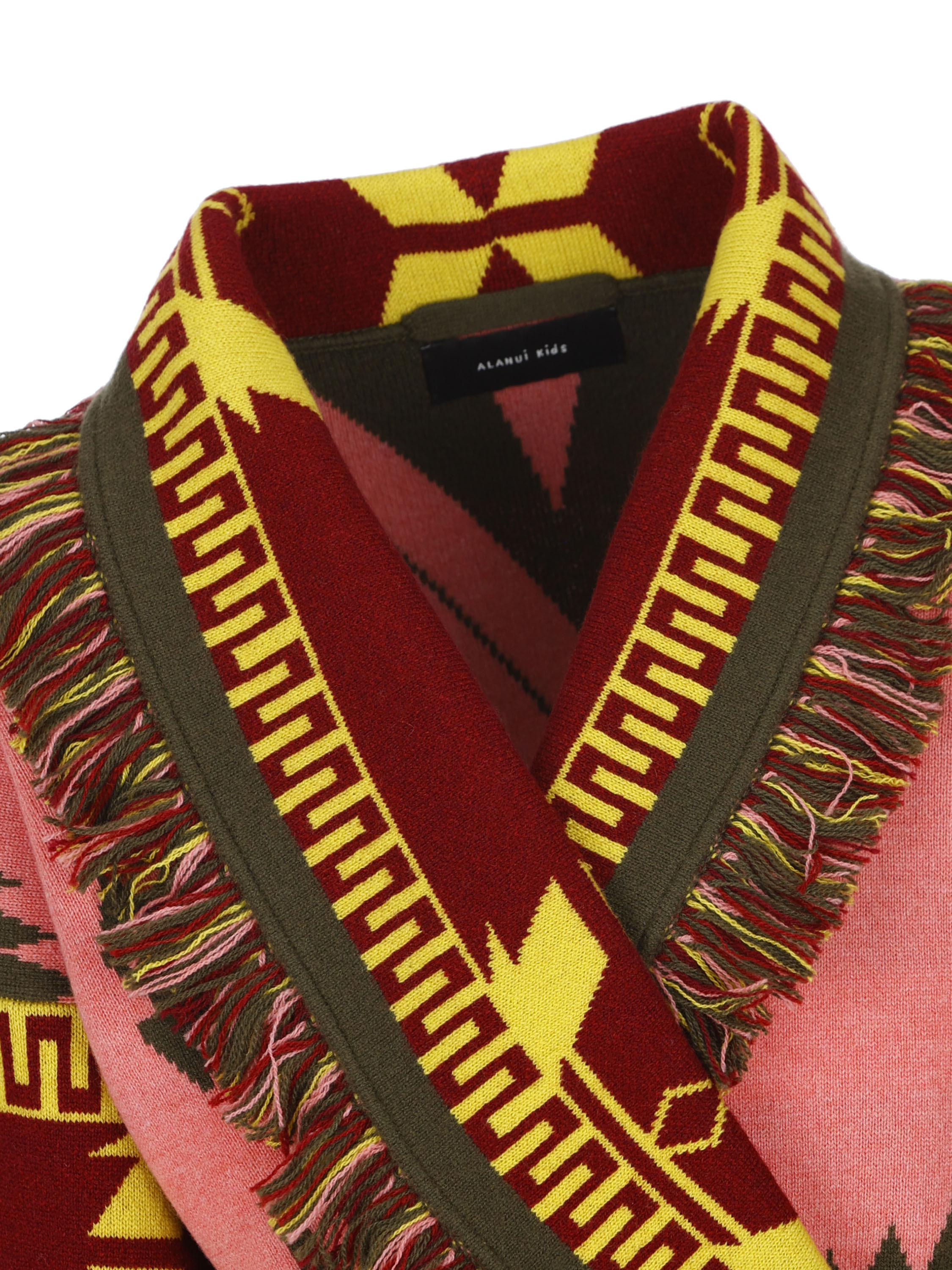 ALANUI INTARSIA-KNIT BELTED CADIGAN