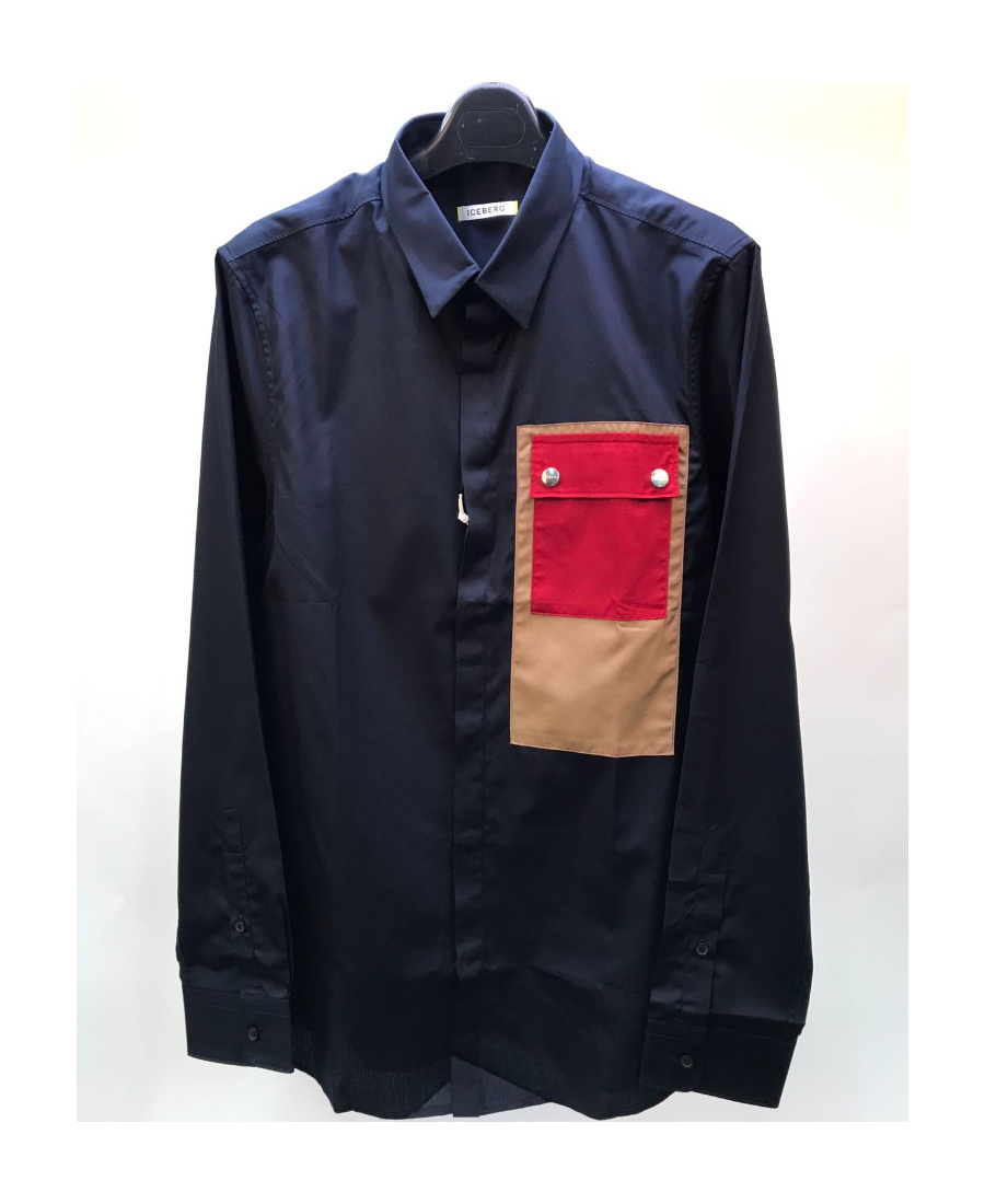 Iceberg Logo Long-sleeved Shirt In Black