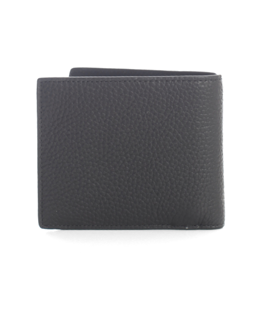 Shop Michael Kors Greyson Pebbled Billfold Wallet In Black
