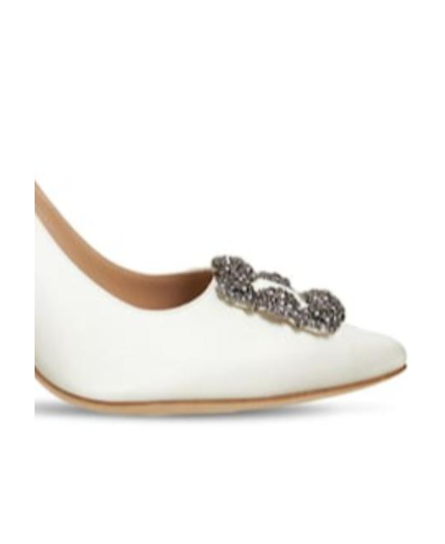 MANOLO BLAHNIK LOGO POINTED HIGH HEELS