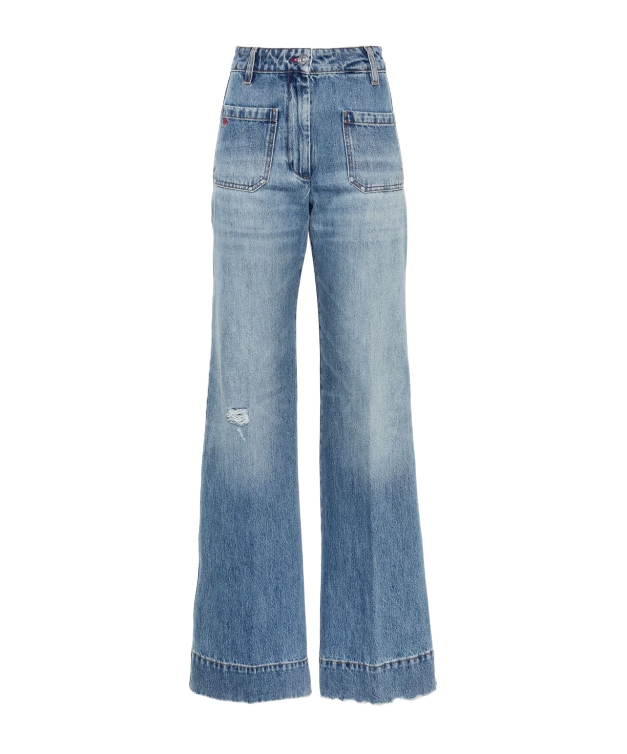 Shop Victoria Beckham Multi-pocket Jeans In Blue