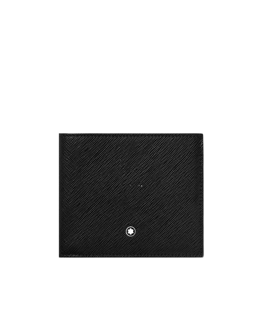 Montblanc Logo-stud Bi-fold Wallet In Black