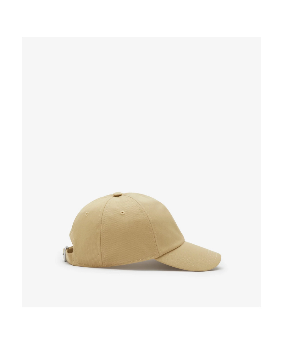 Burberry Beige Ekd Cotton Blend Baseball Cap In Nude