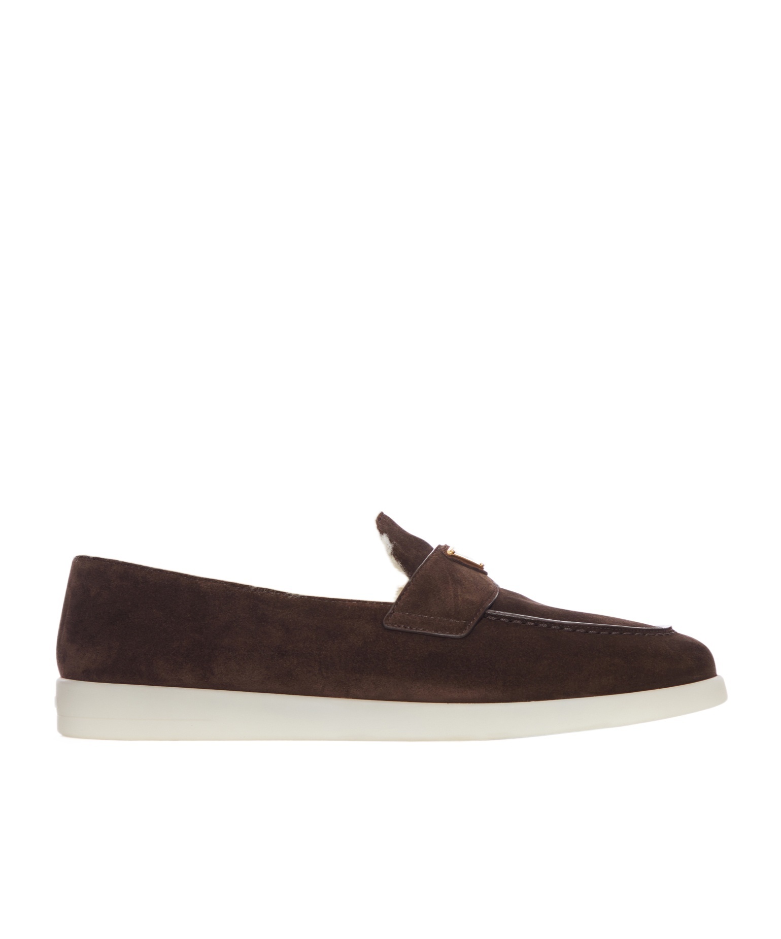 Prada Loafer Aus Wildleder In Brown