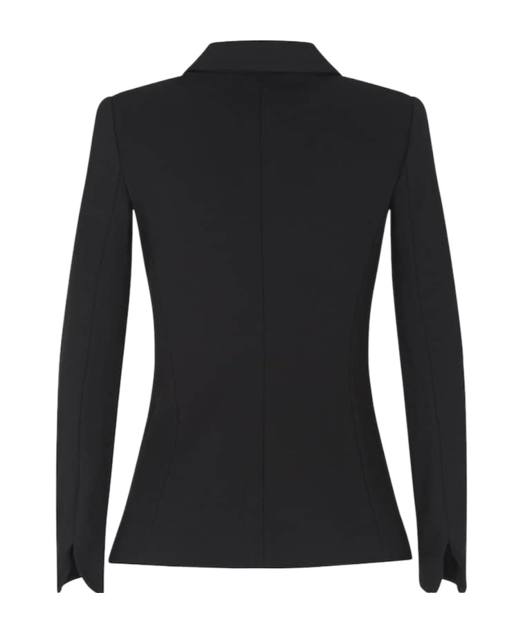 Emporio Armani Asymmetric Button Blazer In Black