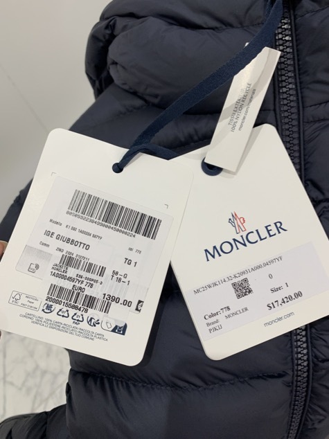 Moncler Long-sleeved Cotton Jacket In Blue