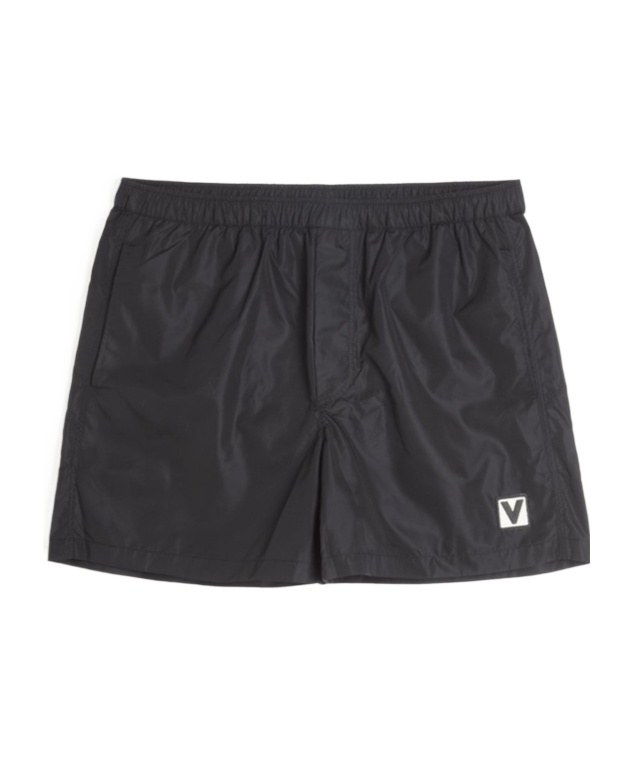 Valentino Nylon Swimsuit With Chez Patch In Black