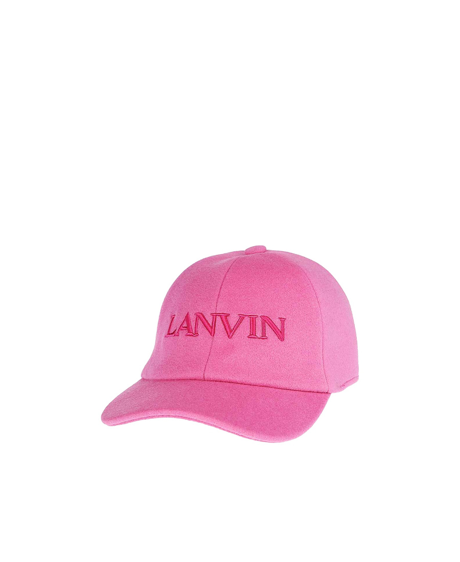 Lanvin Logo Embroidered Hat In Pink