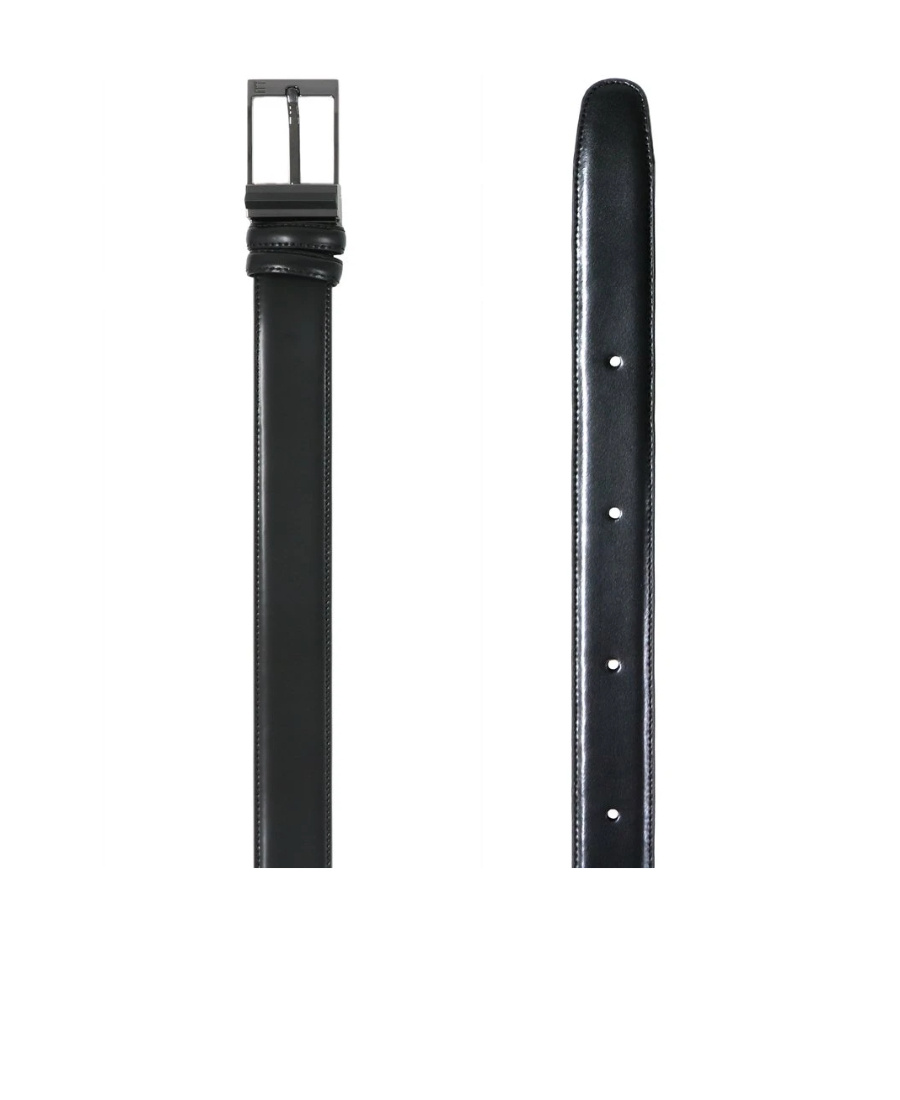 Dunhill Double-sided Belt With Needle And Buckle In Black