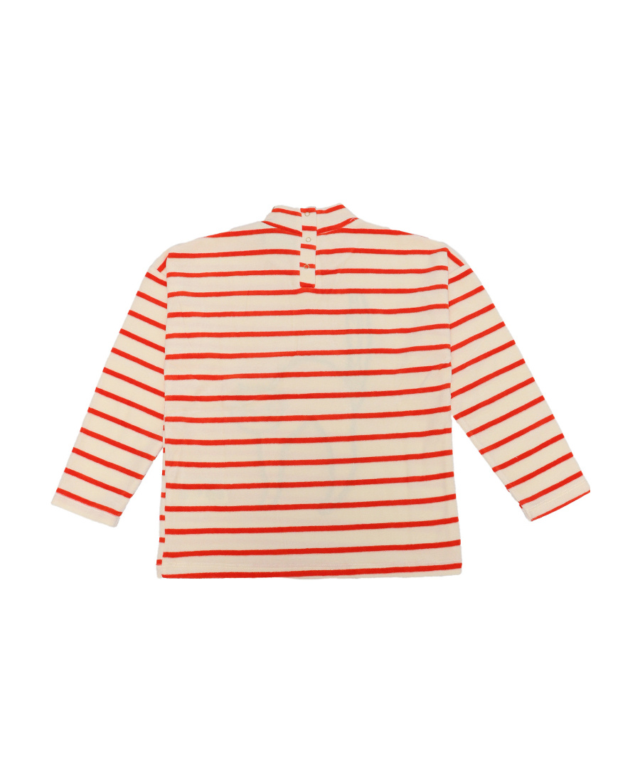 Shop Mini Rodini Stripe-pattern Organic Cotton T-shirt In Nude