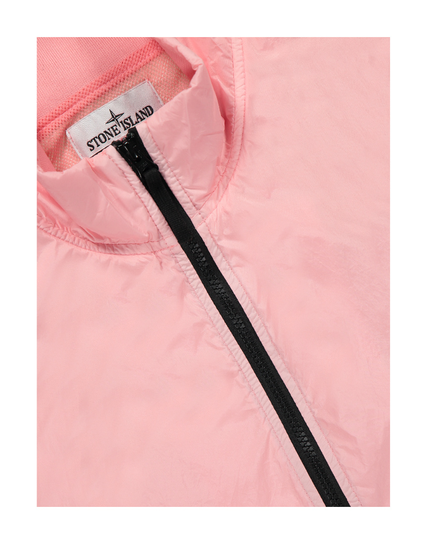 Stone Island Logo Casual Jacket In Pink